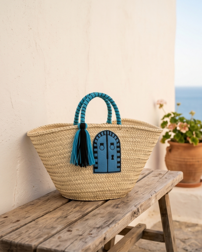 Couffin Artisanale en Paille de Palmier sidi bou said