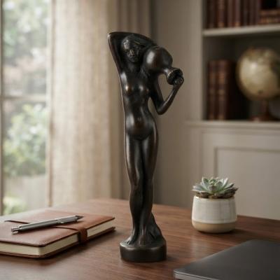 Graceful Woman Bronze Figurine