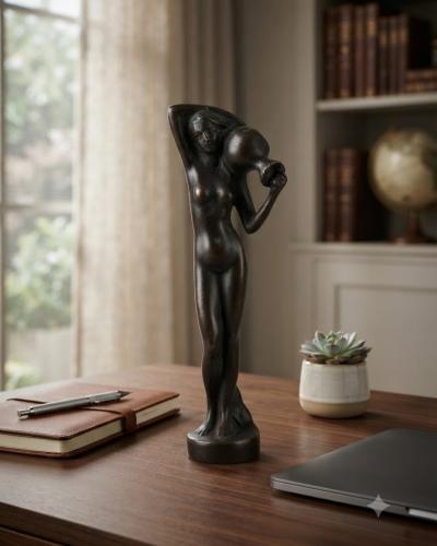 Graceful Woman Bronze Figurine