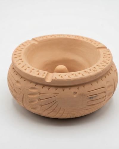 Handcrafted Sculpted Terracotta Ashtray