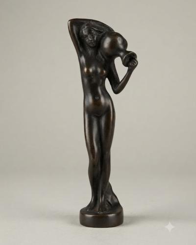 Graceful Woman Bronze Figurine
