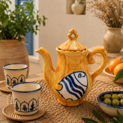 Handcrafted Ceramic Fish Teapot