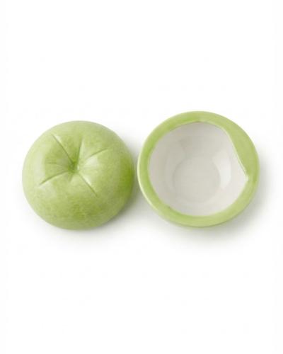 Ceramic Apple Trinket Box & Jewelry Dish