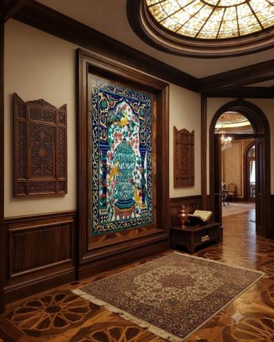 Traditional Handcrafted Ceramic Tile Wall Panel