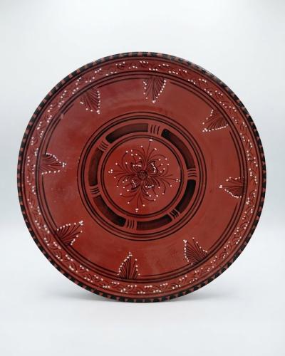 Large Hand-Painted Decorative Ceramic Plate