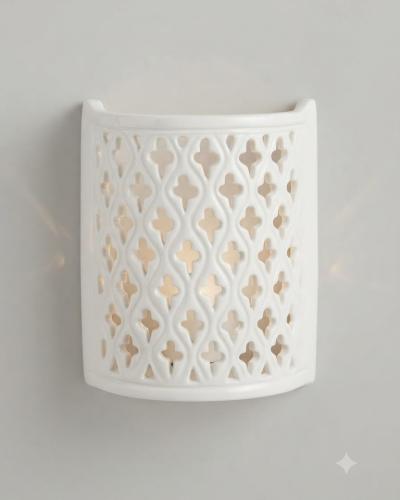 Ceramic Cut-Out Wall Sconce