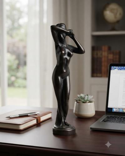 Graceful Woman Bronze Figurine