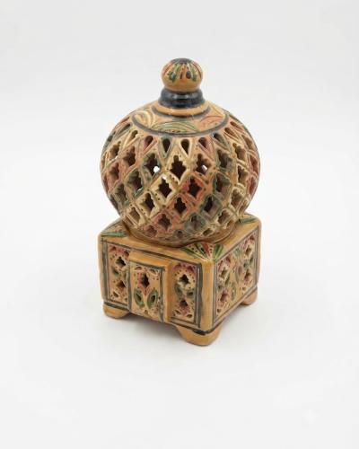 Traditional Moroccan Ceramic Incense Burner (Mebkhara)
