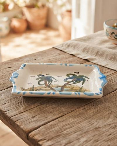 Hand-Painted Ceramic Serving