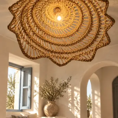 Large Tunisian Halfa Pendant Light
