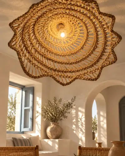 Large Tunisian Halfa Pendant Light