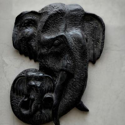 Hand-Carved Wooden Wall Plaque