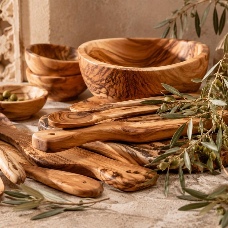 Olive Wood Kitchenware: Durable Tunisian Elegance for Daily Use
