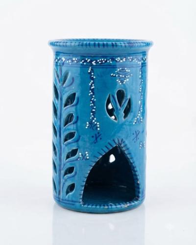 Handcrafted Blue Ceramic Tealight Holder & Diffuser