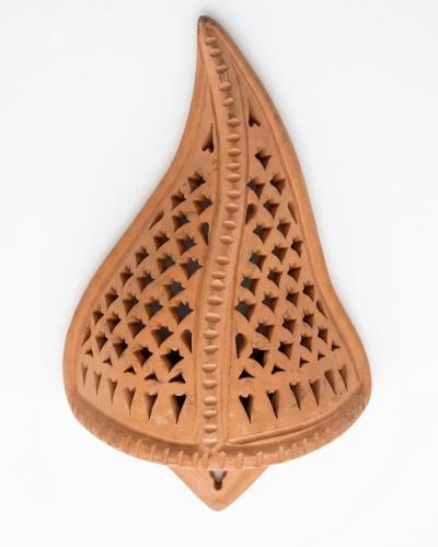 Handcrafted Teardrop Raw Terracotta Ceramic Wall Lantern Sconce