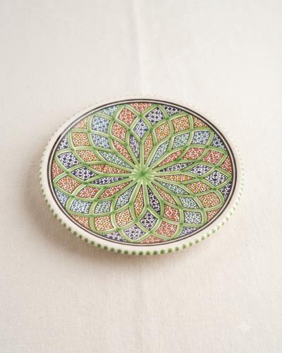 Large Hand-Painted Decorative Ceramic Plate