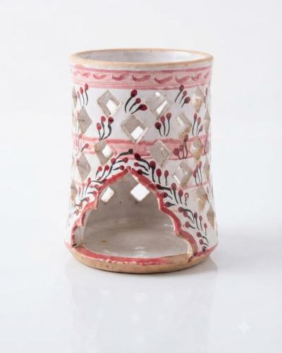 Handcrafted Blue Ceramic Tealight Holder & Diffuser
