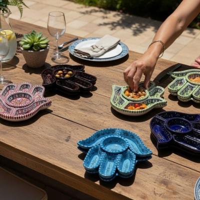 Plateau apéritif Khamsa en céramique