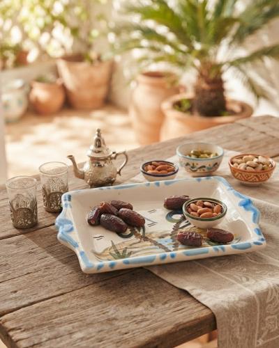 Hand-Painted Ceramic Serving