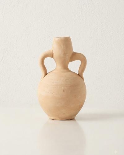 Handcrafted Terracotta Miniature Amphora Vase