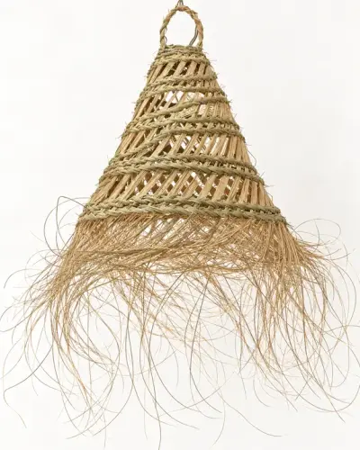 Handwoven Tunisian Halfa Pendant Light