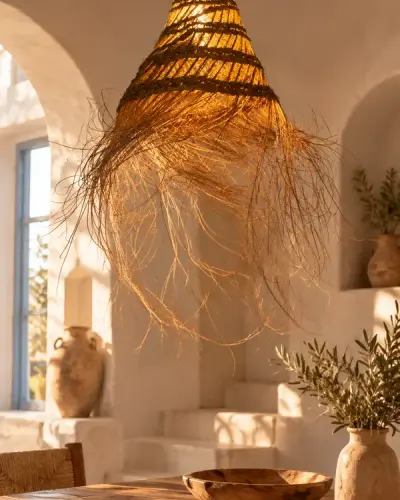 Handwoven Halfa Pendant Light