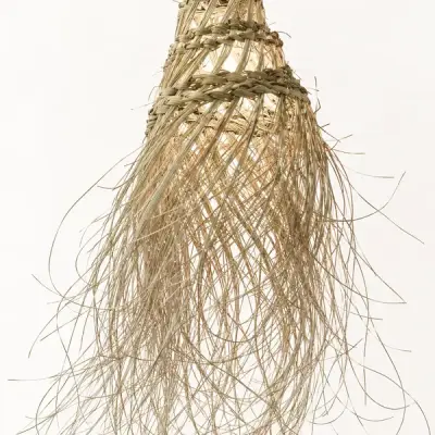 Handwoven Halfa Pendant Light, Small