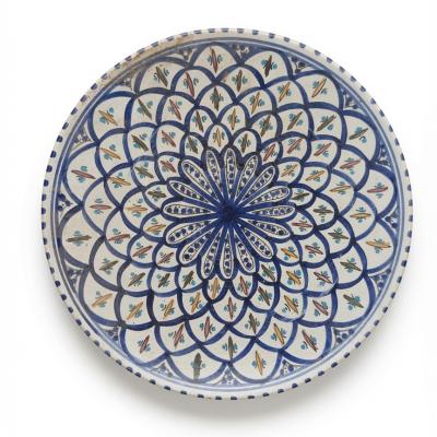 Large Hand-Painted Decorative Ceramic Plate