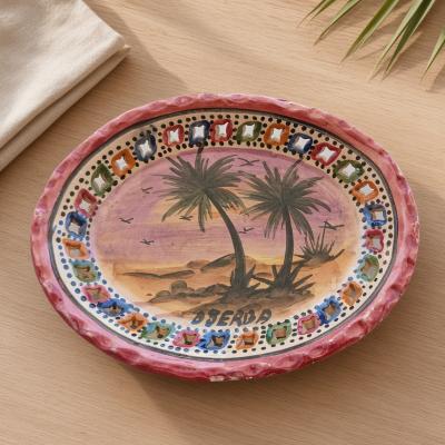 Djerba Palm Sunset Ceramic Plate