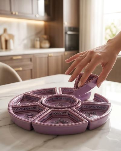 Pack Assiette en Céramique 8 Pièces Grand Modèle