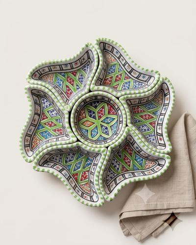 Handcrafted Tunisian Appetizer Serving Plate