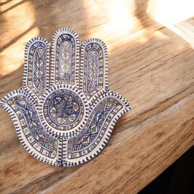 Plateau apéritif Khamsa en céramique