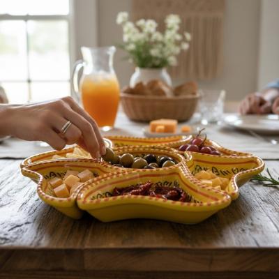 Plateau apéritif artisanal en céramique
