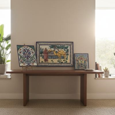 tableau en céramique peinte