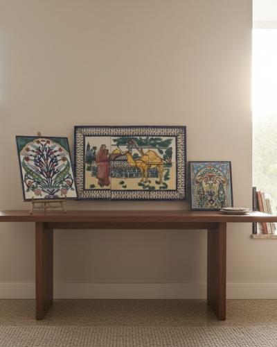 tableau en céramique peinte