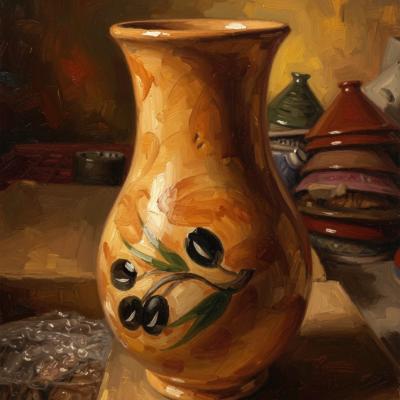 Provençal Olive Ceramic Vase