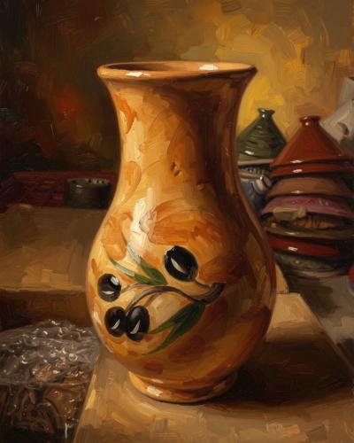 Provençal Olive Ceramic Vase